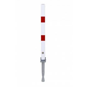 Összecsukható parkolóoszlop talphüvellyel szögletes