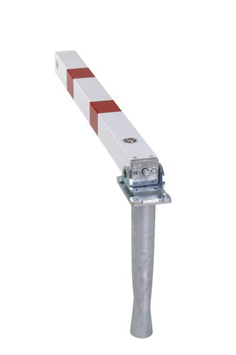 Összecsukható parkolóoszlop talphüvellyel szögletes