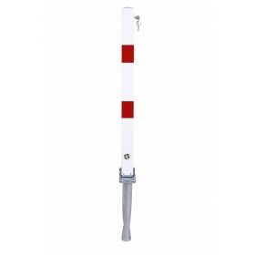 Összecsukható parkolóoszlop talphüvellyel szögletes