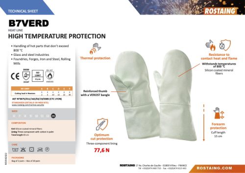 B7VERD Hőálló kesztyű  