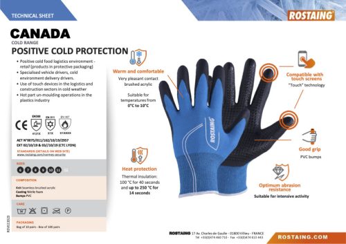 CANADA Érintős átmeneti szerelőkesztyű  8