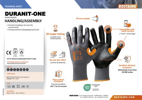 DURANIT-ONE Szerelőkesztyű  12
