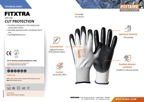 FITXTRA Vágásbiztos kesztyű  6