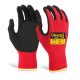 GLOVEZILLA NITRIL NYLON KESZTYŰ Piros S