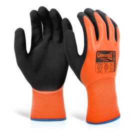 GLOVEZILLA LATEX THERMAL KESZTYŰ Narancssárga S