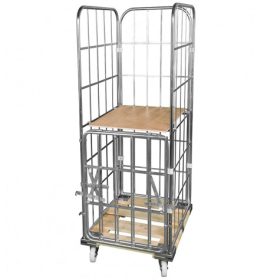 Rolly kocsi 4 oldalfallal 1650 - osztott ajtós - Fa