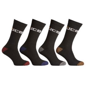 JCB Munkavédelmi zokni szett - 4 darab Fekete 39- 46