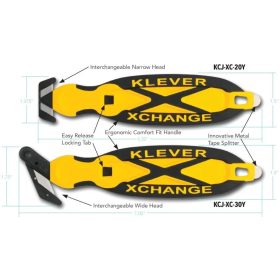 KLEVER Kleen XChange biztonsági kés széles fejjel Zöld 