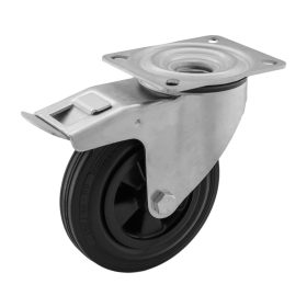 Forgó - fékes műanyagfelnis tömörgumis kerék 