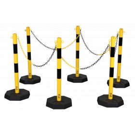 Lezáróoszlop-készlet lánccal