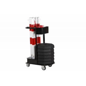 Láncososzlop-készlet szállítókocsival