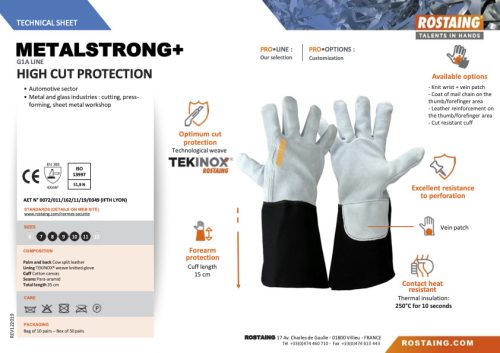 METALSTRONG+ hosszúszárú védőkesztyű  8