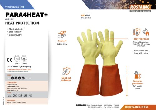 PARA4HEAT+ hosszúszárú hőálló védőkesztyű  8