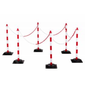 Könnyű lezáróoszlop-készlet lánccal