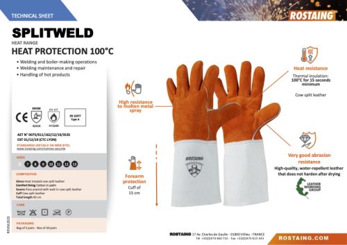 SPLITWELD Bőr hegesztőkesztyű  13