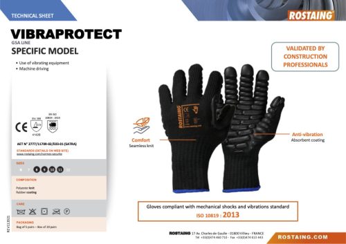 VIBRAPROTECT munkavédelmi kesztyű  8