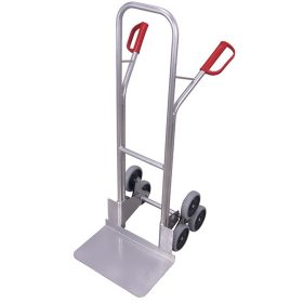   Alumínium lépcsőjáró molnárkocsi 2 háromkaros csillagkerékkel, nagy rakfelülettel
