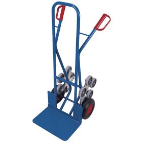   Lépcsőjáró molnárkocsi 2 ötkaros csillagkerékkel, nagy rakfelülettel