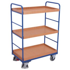 Magas polcos kocsi 3 db tálcával