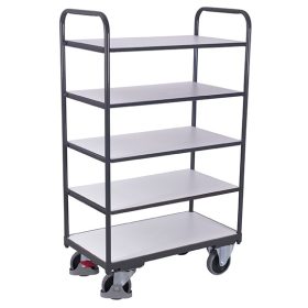 Magas ESD polcoskocsi 5 db rakfelülettel