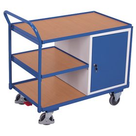 Műhelykocsi 3 rakfelülettel - zátható tárolóval