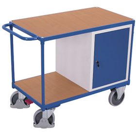 Műhelykocsi 2 rakfelülettel - zárható tárolóval