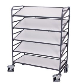 ESD szállítókocsi 5 ESD polccal