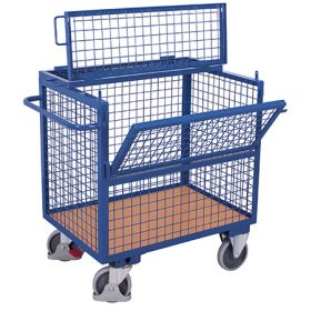 Hegesztett szállítókocsi ráccsal és fedéllel