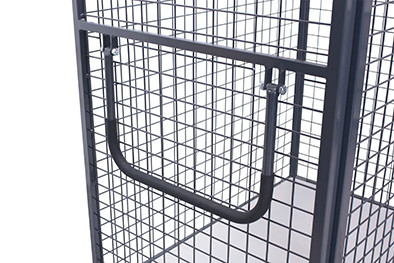 ESD polcos kocsi fixen hegesztett - rácsos - zárható