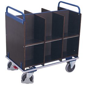 Iratszállító kocsi 12 rekesszel