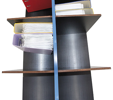 Iratszállító kocsi 12 rekesszel