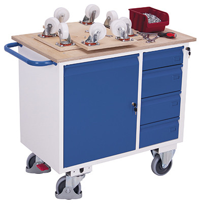 Műhelykocsi 4 fiókkal