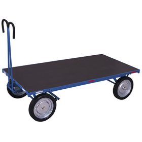 Kézi húzóskocsi oldalfal nélkül, tömör kerék, nagy