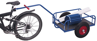 Kerékpár utánfutó oldalfal nélkül, levegős kerék