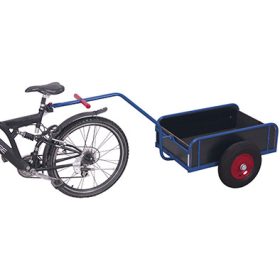 Kerékpár utánfutó oldalfallal, levegős kerék