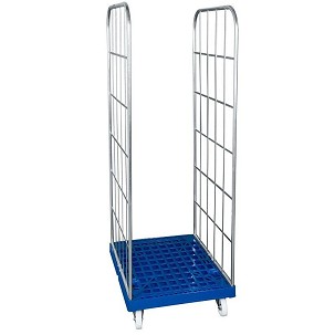 Rolly kocsi 2 oldallal 1650 - 600x400-as és 600x800-as dobozokhoz - kék