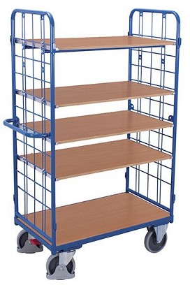 Magas polcos kocsi 5 rakfelület, 2 oldalfal