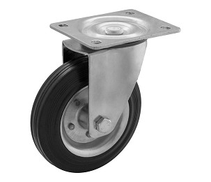 Forgó Fémfelnis tömörgumis kerék 125 mm