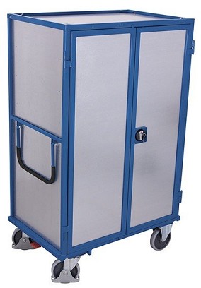 Polcos kocsi fixen hegesztett, 4 oldalfal, T zár