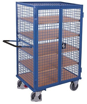 Polcos kocsi fixen hegesztett, 5 rakfelület, T zárral