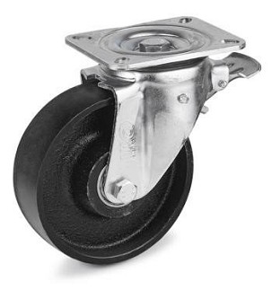 Forgó - fékes Öntöttvas kerék 