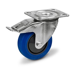 Forgó - fékes Inox kerék 160 mm