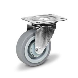 Forgó Szürke gumis nyommentes kerék 125 mm