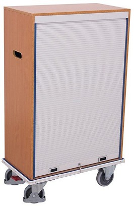 Zárható iratszállító kocsi 9 rekesszel