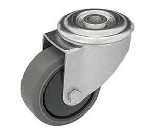 Hátfuratos Szürke gumis nyommentes kerék 125 (40) mm