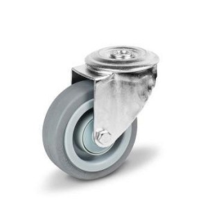 Hátfuratos Szürke gumis nyommentes kerék 160 mm