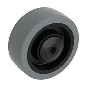Szürke gumis nyommentes kerék 100 mm