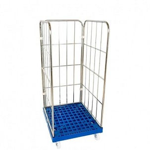 Rolly kocsi 3  oldalfallal 1450 - műanyag - szürke