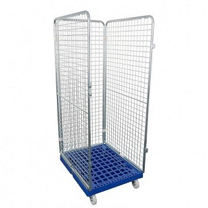 Rolly kocsi 3 oldalfallal 1600 - dobozokhoz - kék