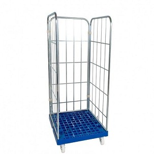 Rolly kocsi 3 oldallal 1460 - 600x400-as és 600x800-as dobozokhoz - piros